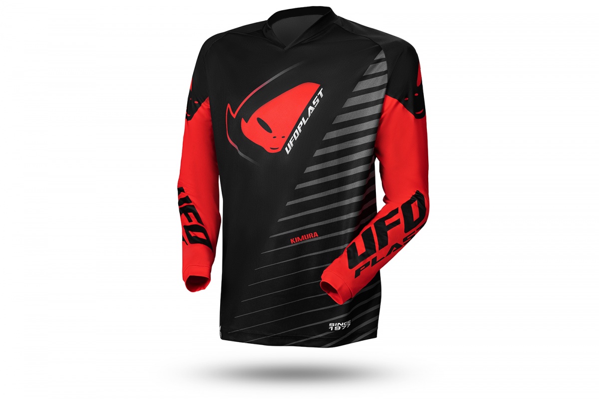 Motocros Kimura jersey black and red - CLOTHING - MG04490-KB - Ufo Plast
