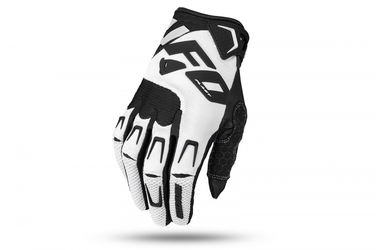 Motocross Iridium Gloves black and white - Gloves - GU04535-WK - Ufo Plast