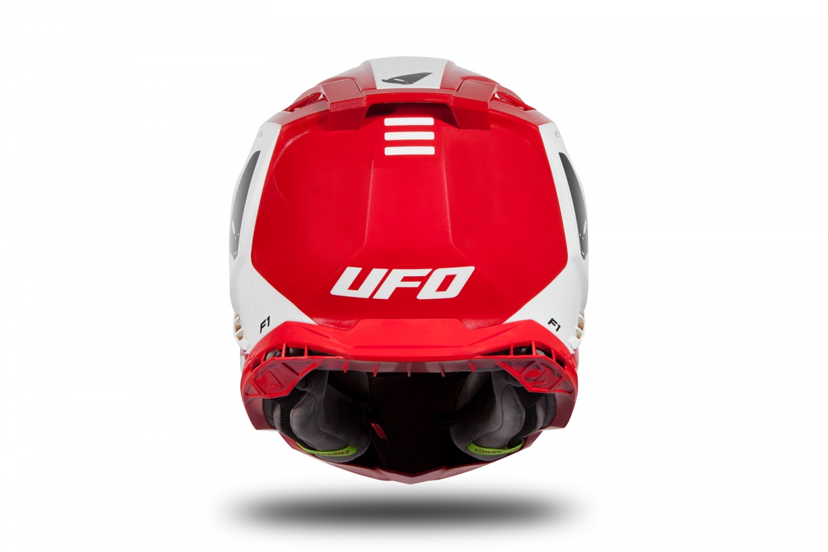Motocross helmet Echus DOT red and white glossy - Home - HE13004-BW - Ufo Plast