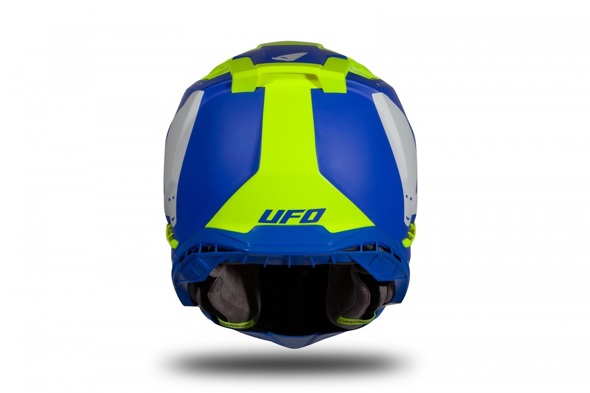 Motocross helmet Echus DOT blue and neon yellow matt - HIGHLIGHT 2023 - HE13004-CD - UFO Plast