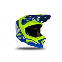 Motocross helmet Echus DOT blue and neon yellow matt - HIGHLIGHT 2023 - HE13004-CD - UFO Plast
