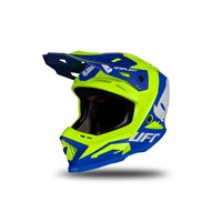Motocross helmet Echus DOT blue and neon yellow matt - HIGHLIGHT 2023 - HE13004-CD - UFO Plast