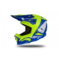 Motocross helmet Echus DOT blue and neon yellow matt - HIGHLIGHT 2023 - HE13004-CD - UFO Plast