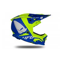 Motocross helmet Echus DOT blue and neon yellow matt - HIGHLIGHT 2023 - HE13004-CD - UFO Plast