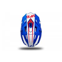 Motocross helmet Echus DOT blue, white and red glossy