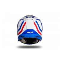 Motocross helmet Echus DOT blue, white and red glossy