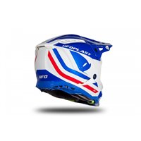 Motocross helmet Echus DOT blue, white and red glossy