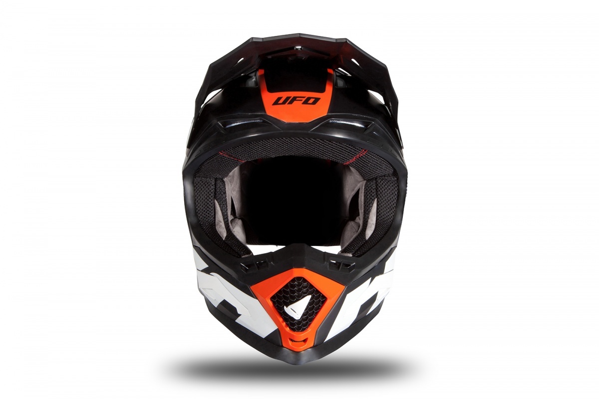Motocross helmet Echus DOT black, orange and white matt