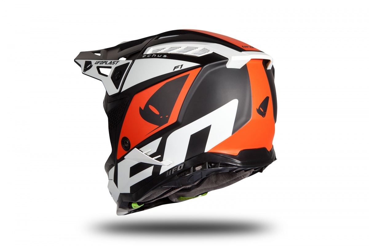 Motocross helmet Echus DOT black, orange and white matt