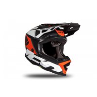 Motocross helmet Echus DOT black, orange and white matt