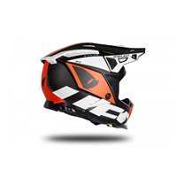 Motocross helmet Echus DOT black, orange and white matt