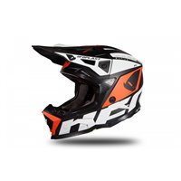 Motocross helmet Echus DOT black, orange and white matt