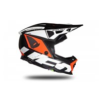 Motocross helmet Echus DOT black, orange and white matt