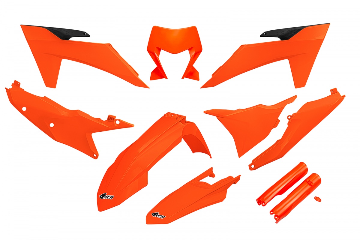 Full Plastic Kit neon orange compatible Ktm EXC 150/XC W150 / XC W150TPI - EXC 250/XC W250 - EXC-F 250/XCF W250 - EXC 300/XC....